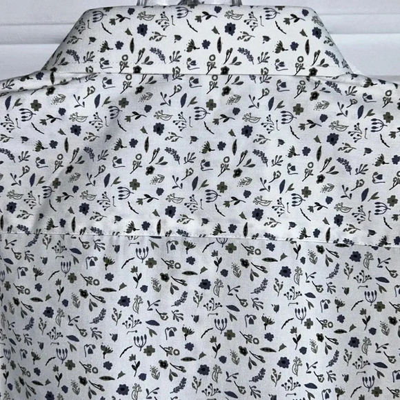 AKA, “also known as “ men shirt ,NWT,slim fit ,WHITE floral print,100 cotton, - Picture 6 of 12